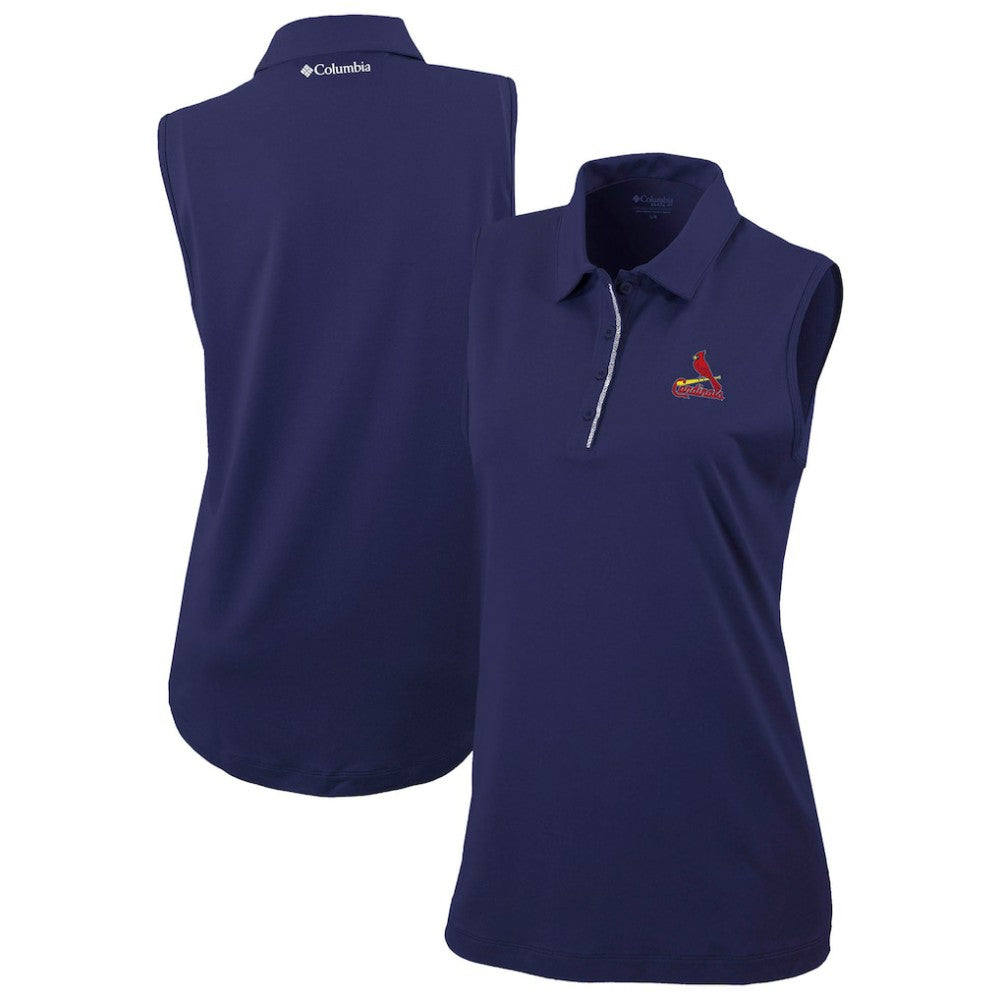 MLB St. Louis Cardinals Columbia Women's Tend The Ball Sleeveless Polo