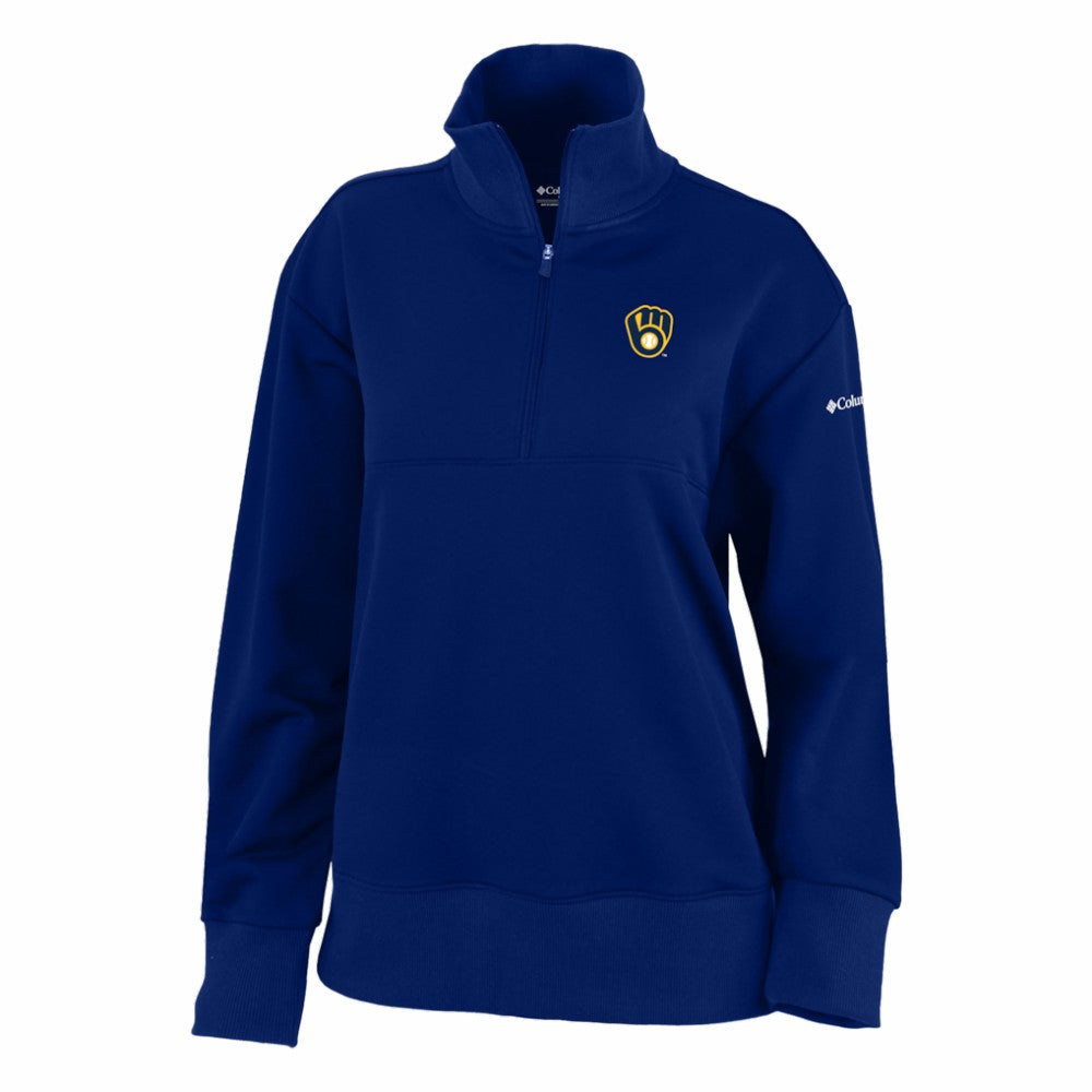 MLB Milwaukee Brewers Columbia Women's Birchwood Hills Quarter-Zip Pullover