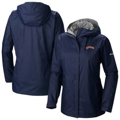 MLB Houston Astros Columbia Women's Arcadia II Omni-Tech Full-Zip Hoodie Rain Jacket