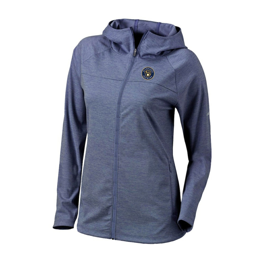 MLB Milwaukee Brewers Columbia Women's Half Shot Full-Zip Hoodie