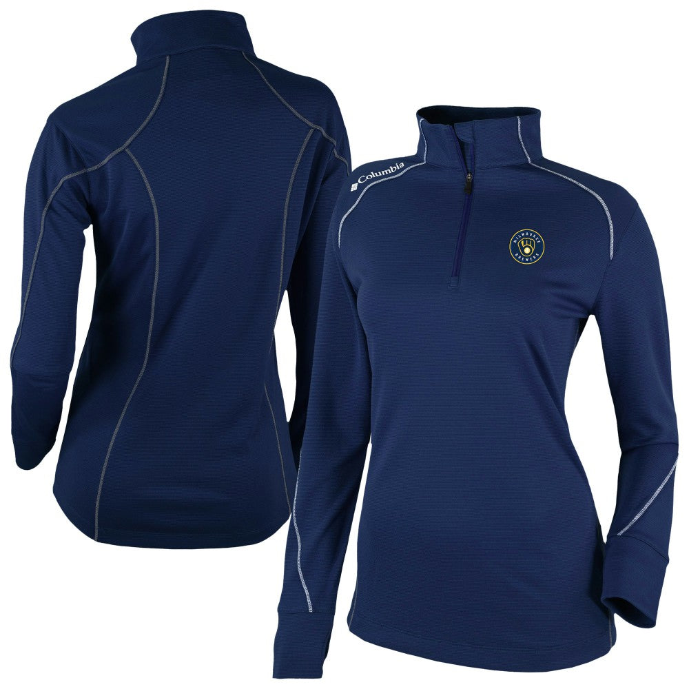 MLB Milwaukee Brewers Columbia Women's Shotgun 2.0 Quarter-Zip Pullover