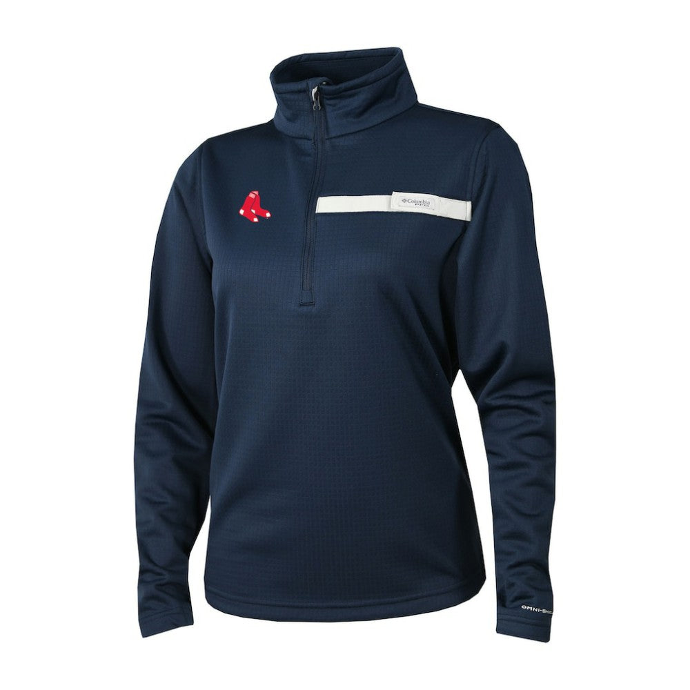MLB Boston Red Sox Columbia Women's Skiff Guide Fleece Half-Zip Pullover Jacket