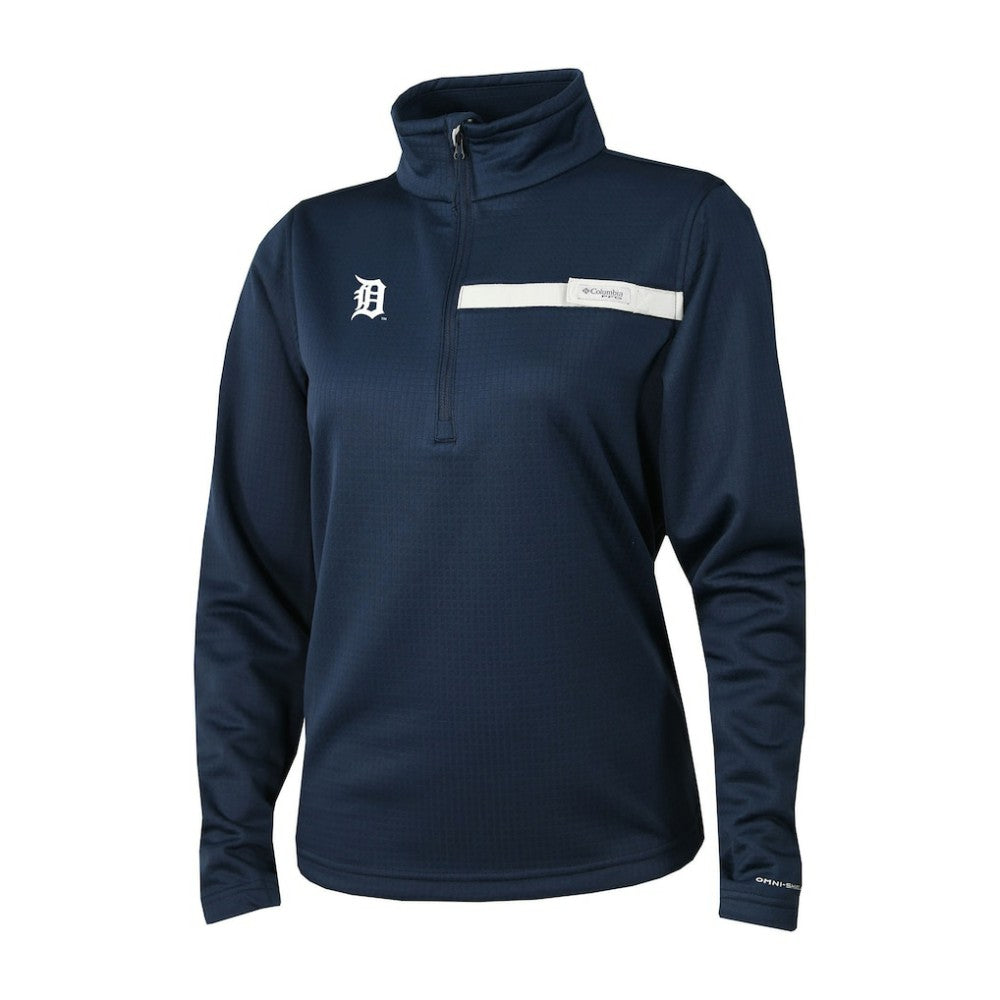 MLB Detroit Tigers Columbia Women's Skiff Guide Fleece Half-Zip Pullover Jacket