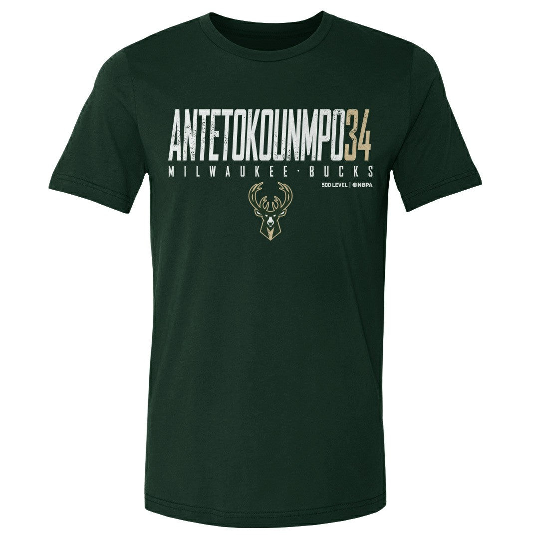 NBA Giannis Antetokounmpo Milwaukee Bucks 500 Level Women's Elite T-Shirt