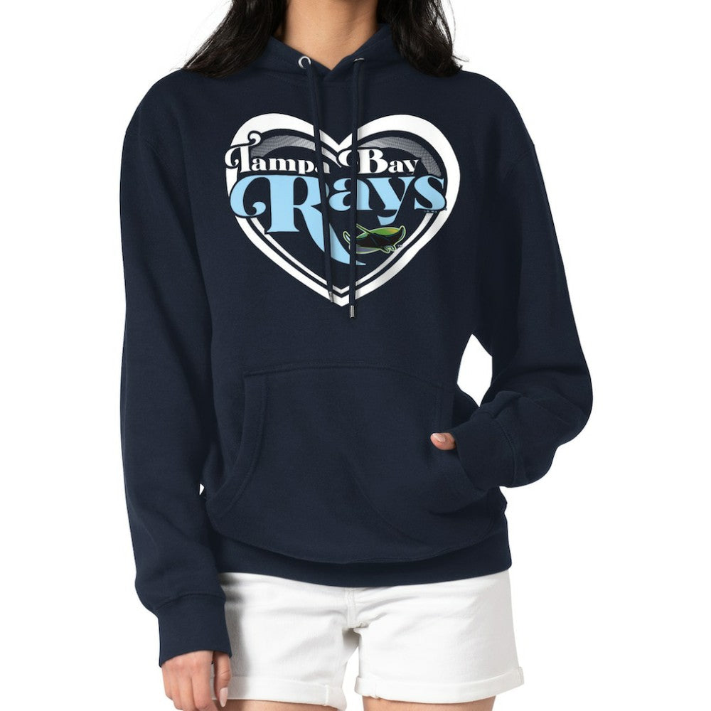 MLB Tampa Bay Rays G-III 4Her by Carl Banks Women's Double Heart Fleece Pullover Hoodie