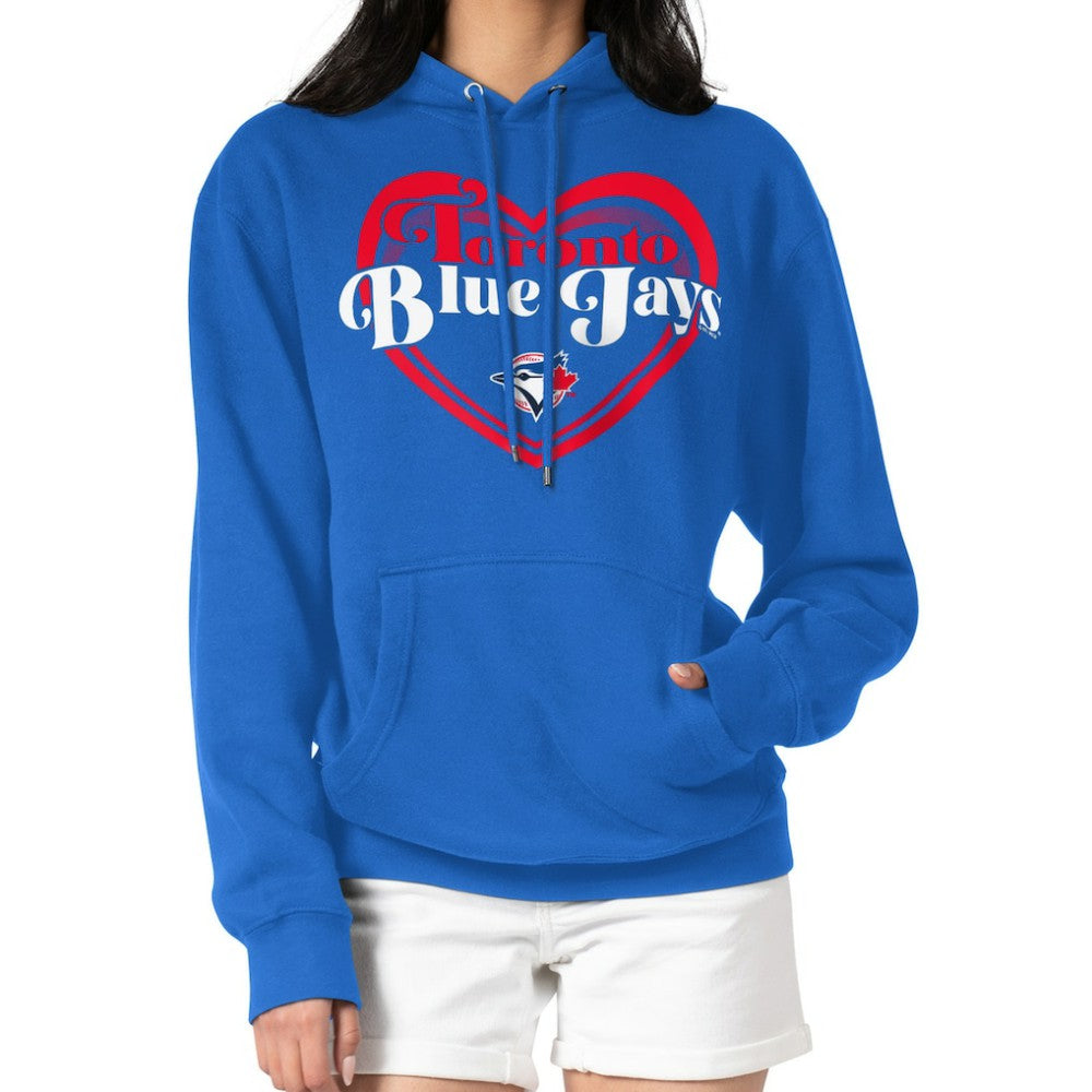MLB Toronto Blue Jays G-III 4Her by Carl Banks Women's Double Heart Fleece Pullover Hoodie