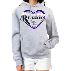 MLB Colorado Rockies G-III 4Her by Carl Banks Women's Double Heart Fleece Pullover Hoodie