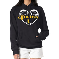 MLB San Diego Padres G-III 4Her by Carl Banks Women's Double Heart Fleece Pullover Hoodie