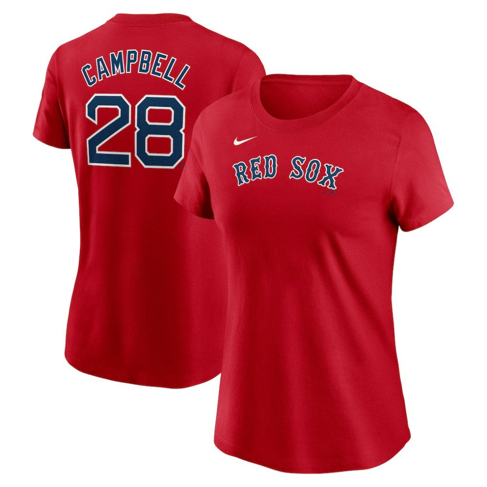 MLB Kristian Campbell Boston Red Sox Nike Women's Cooperstown Collection Fuse Name & Number T-Shirt