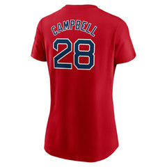 MLB Kristian Campbell Boston Red Sox Nike Women's Cooperstown Collection Fuse Name & Number T-Shirt