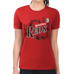 MLB Cincinnati Reds G-III 4Her by Carl Banks Women's Super-Slim Fit Lightweight Retro Roses T-Shirt