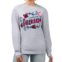 MLB Cleveland Guardians G-III 4Her by Carl Banks Women's Retro Roses Fleece Pullover Sweatshirt