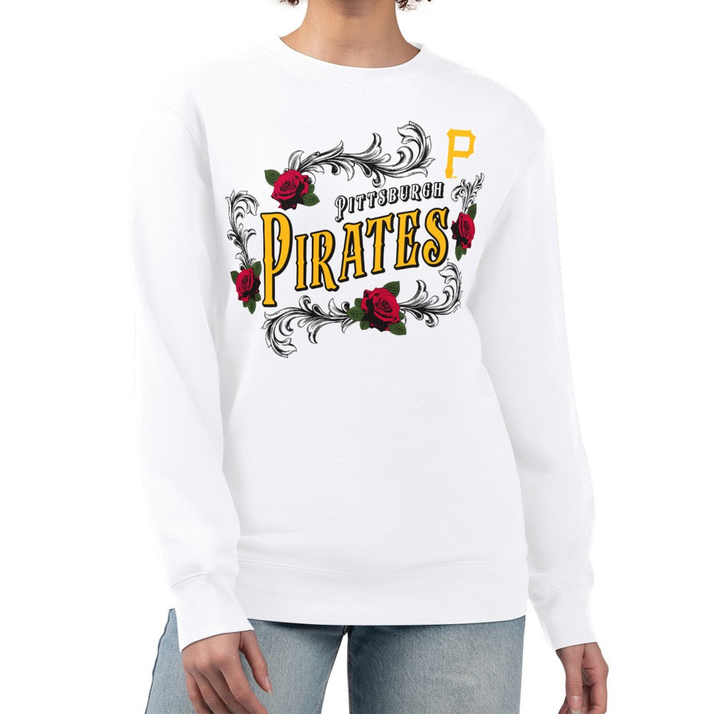 MLB Pittsburgh Pirates G-III 4Her by Carl Banks Women's Retro Roses Fleece Pullover Sweatshirt