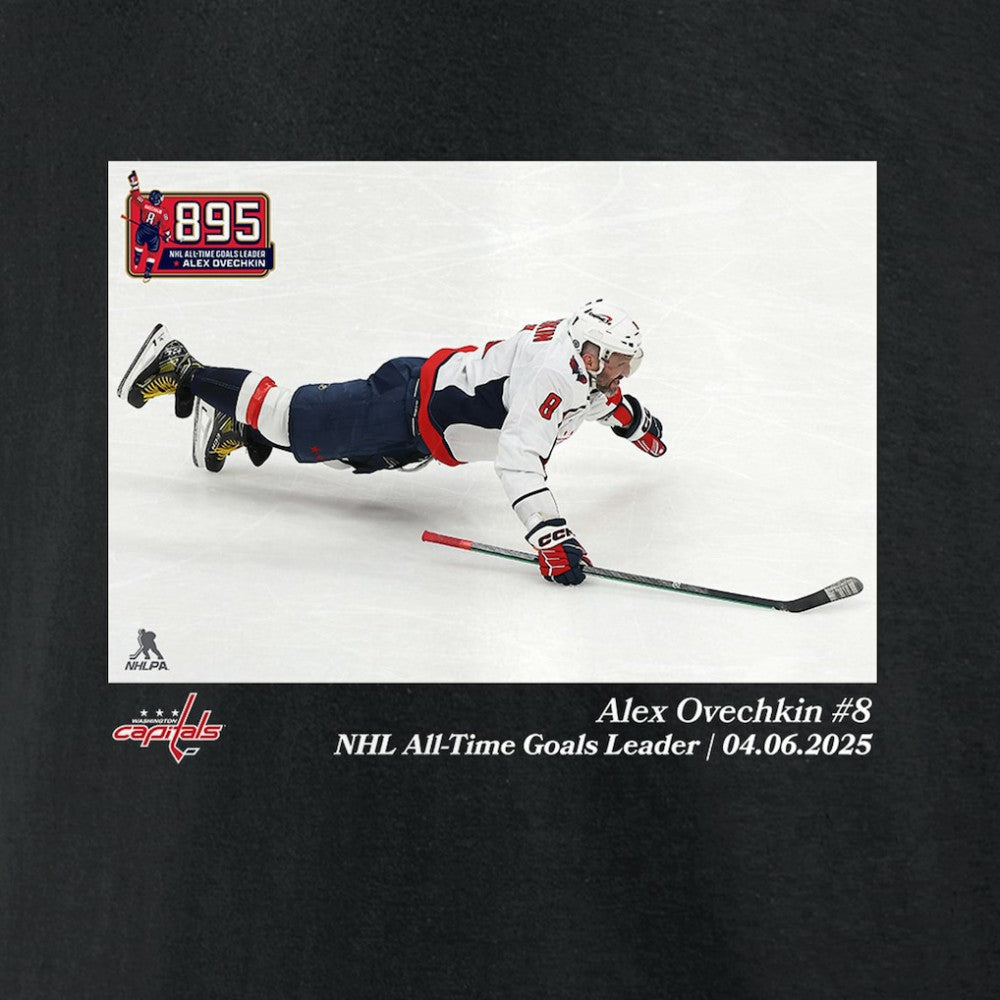 NHL Black Alexander Ovechkin Washington Capitals NHL All-Time Goals Leader T-Shirt