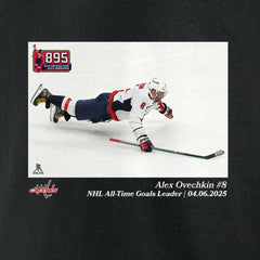 NHL Black Alexander Ovechkin Washington Capitals NHL All-Time Goals Leader T-Shirt