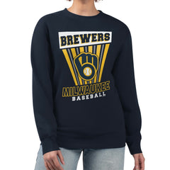MLB Milwaukee Brewers Starter Women's Poster Print Pullover Sweatshirt