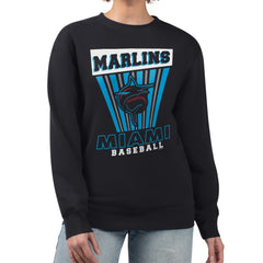 MLB Miami Marlins Starter Women's Poster Print Pullover Sweatshirt