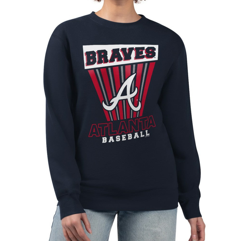 MLB Atlanta Braves Starter Women's Poster Print Pullover Sweatshirt