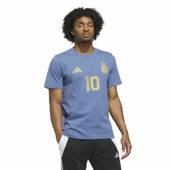 Lionel Messi Argentina National Team Name & Number T-Shirt - Adidas Blue