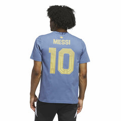 Lionel Messi Argentina National Team Name & Number T-Shirt - Adidas Blue