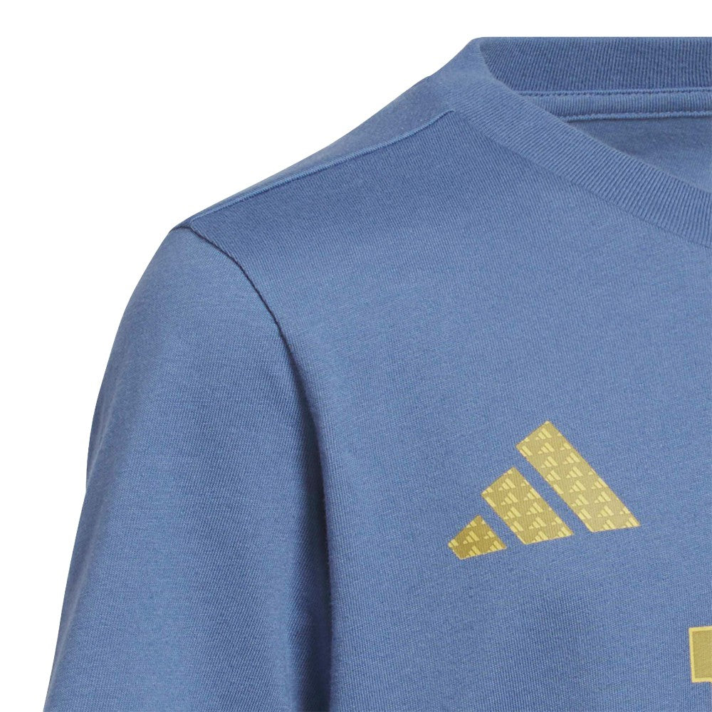 Lionel Messi Argentina National Team Youth Name & Number T-Shirt - Adidas Blue