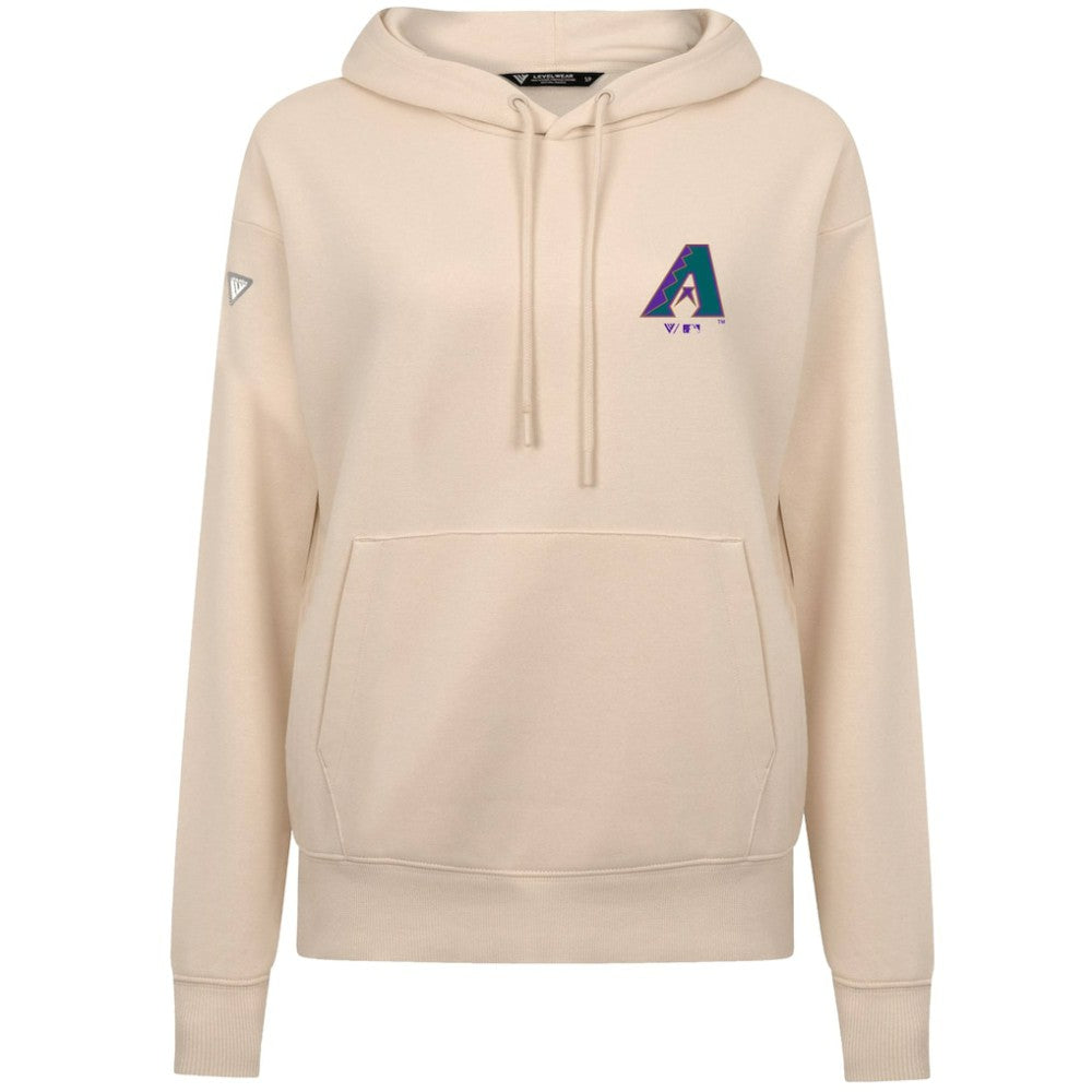 MLB Arizona Diamondbacks Levelwear Women's Cooperstown Collection Adorn Core Logo Pullover Hoodie