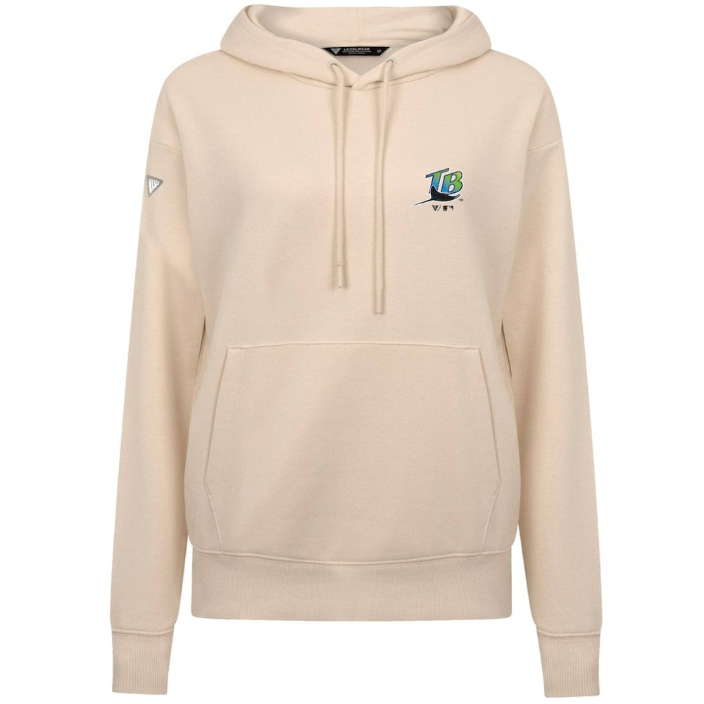 MLB Tampa Bay Rays Levelwear Women's Cooperstown Collection Adorn Core Logo Pullover Hoodie