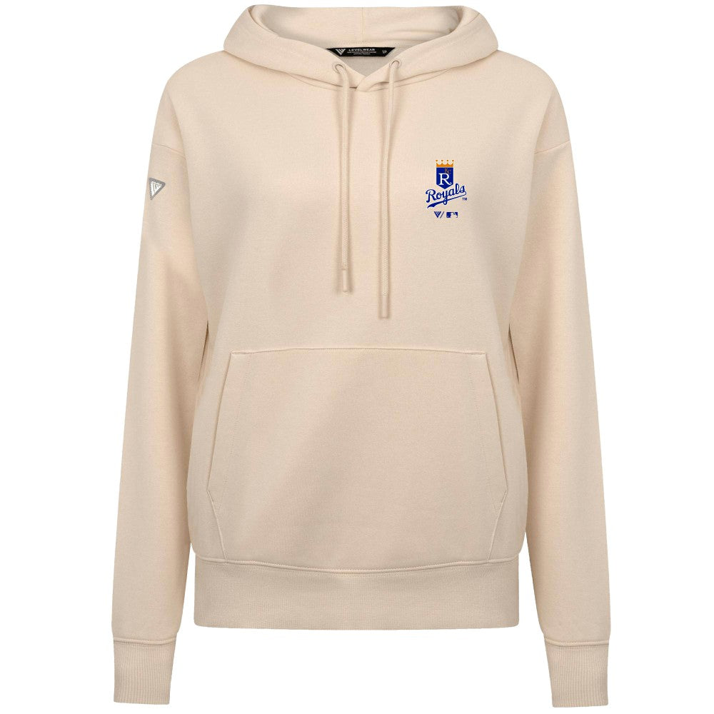 MLB Kansas City Royals Levelwear Women's Cooperstown Collection Adorn Core Logo Pullover Hoodie