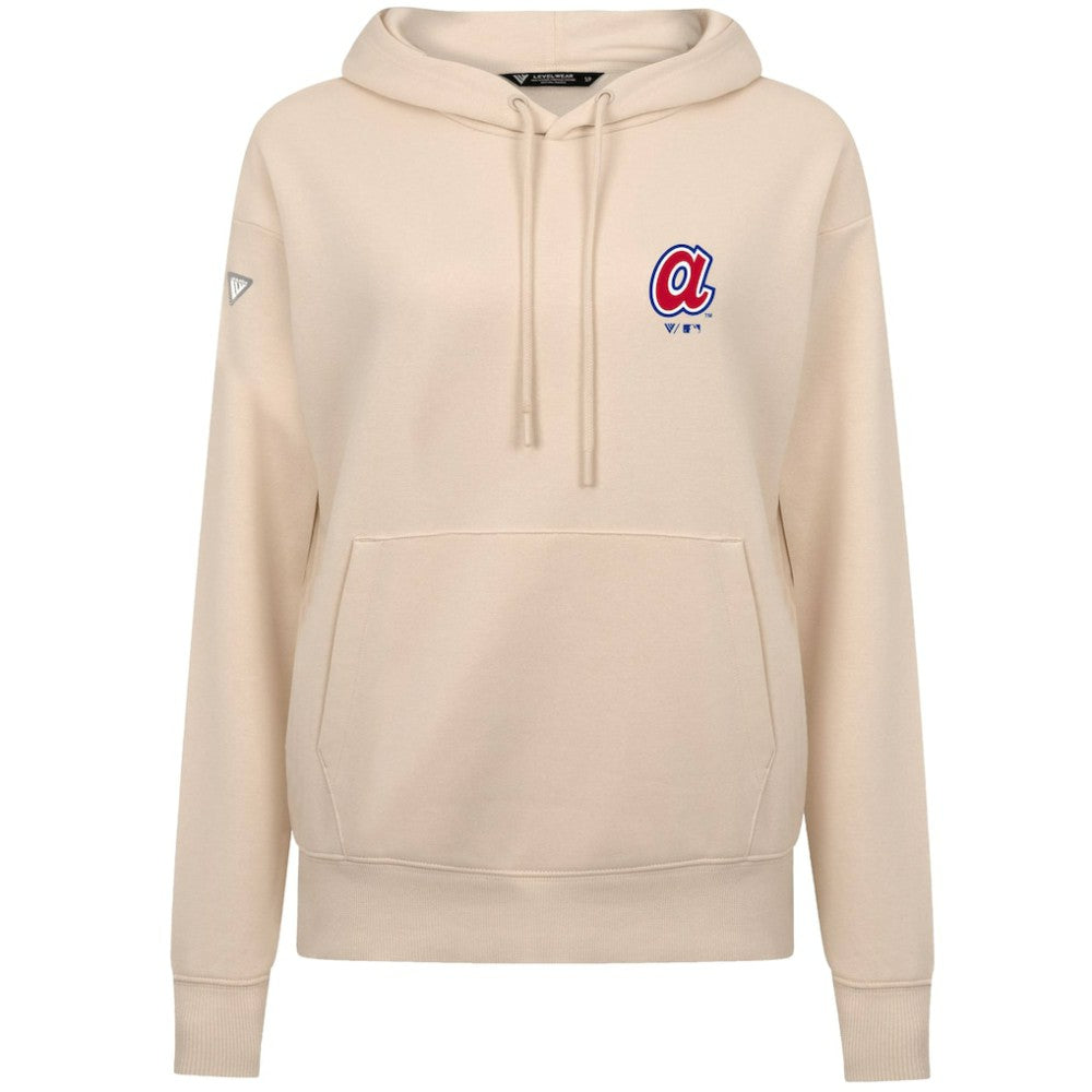 MLB Atlanta Braves Levelwear Women's Cooperstown Collection Adorn Core Logo Pullover Hoodie