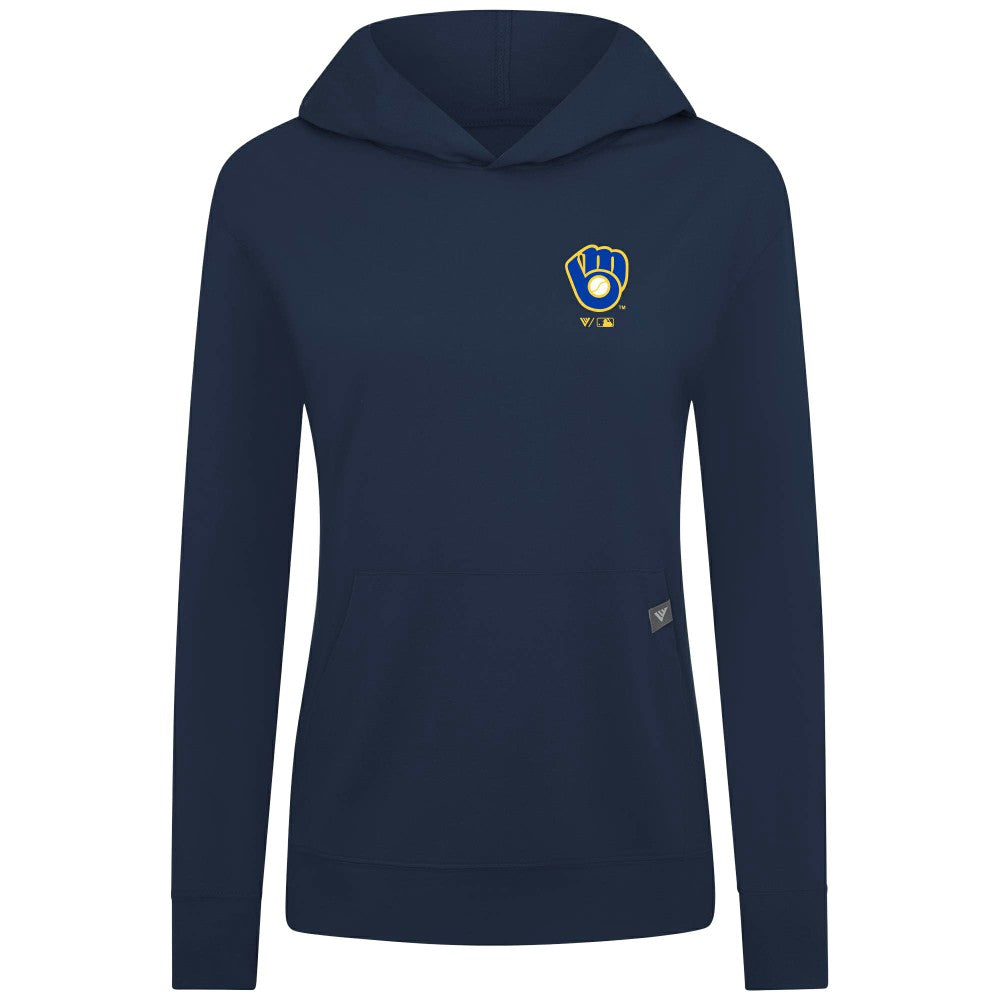 MLB Milwaukee Brewers Levelwear Women's Cooperstown Collection Relay Core Logo Pullover Hoodie