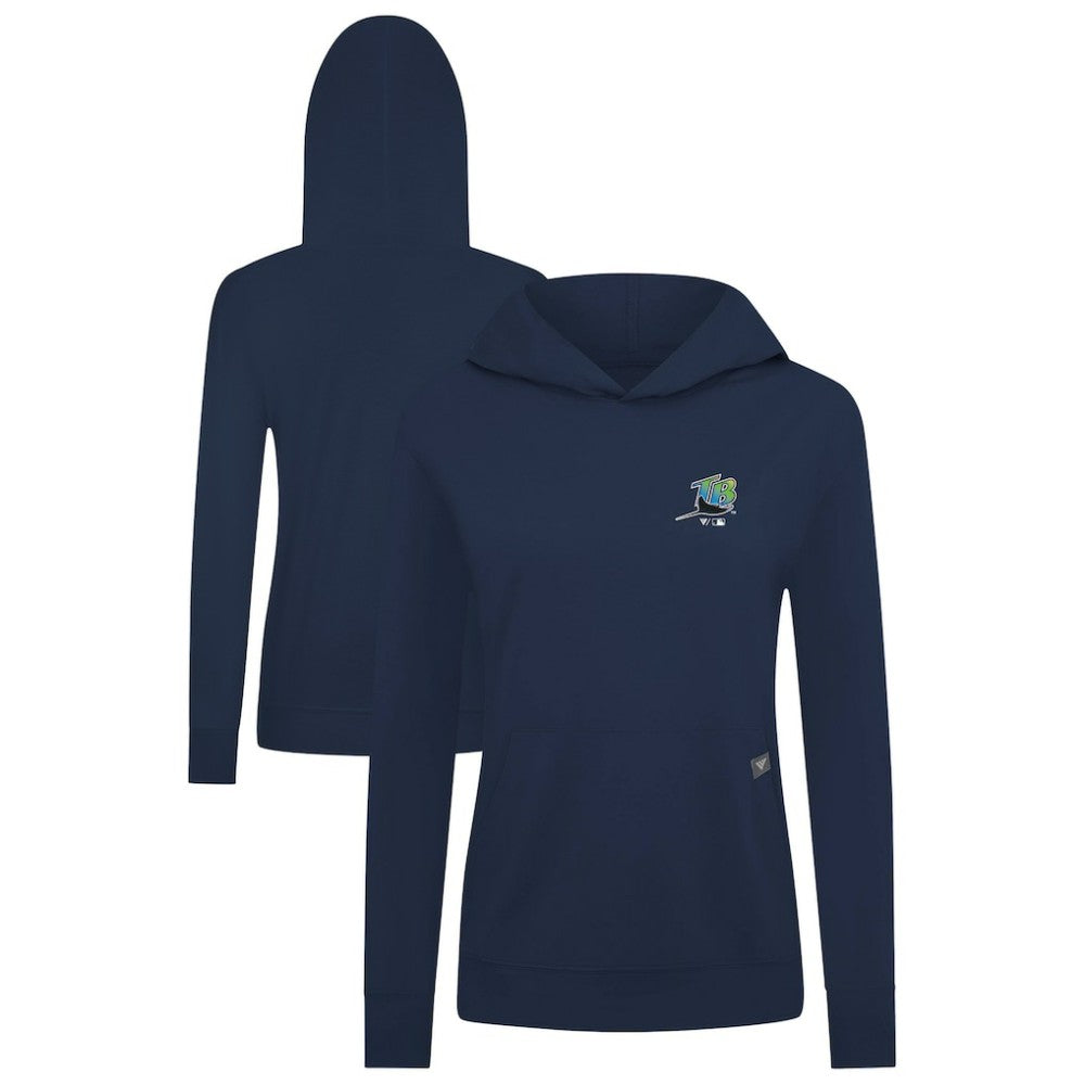 MLB Tampa Bay Rays Levelwear Women's Cooperstown Collection Relay Core Logo Pullover Hoodie