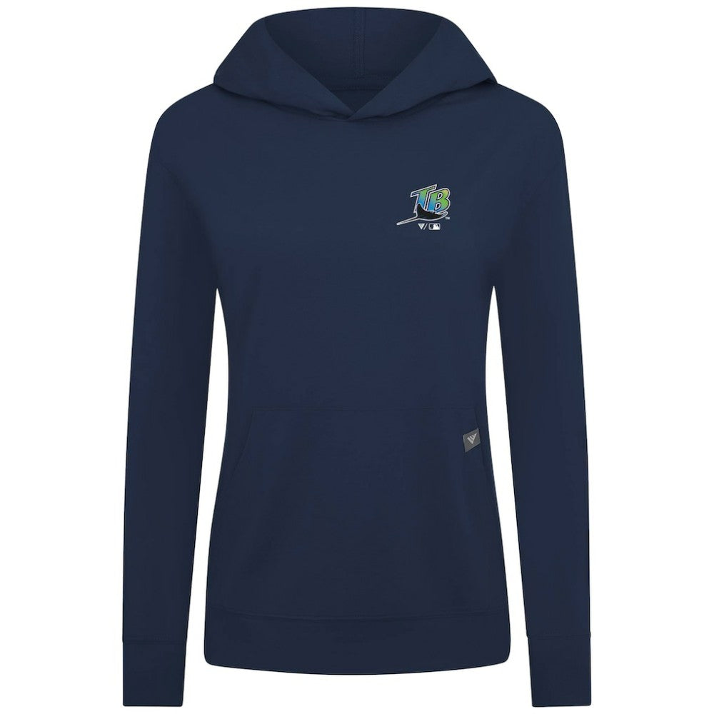 MLB Tampa Bay Rays Levelwear Women's Cooperstown Collection Relay Core Logo Pullover Hoodie
