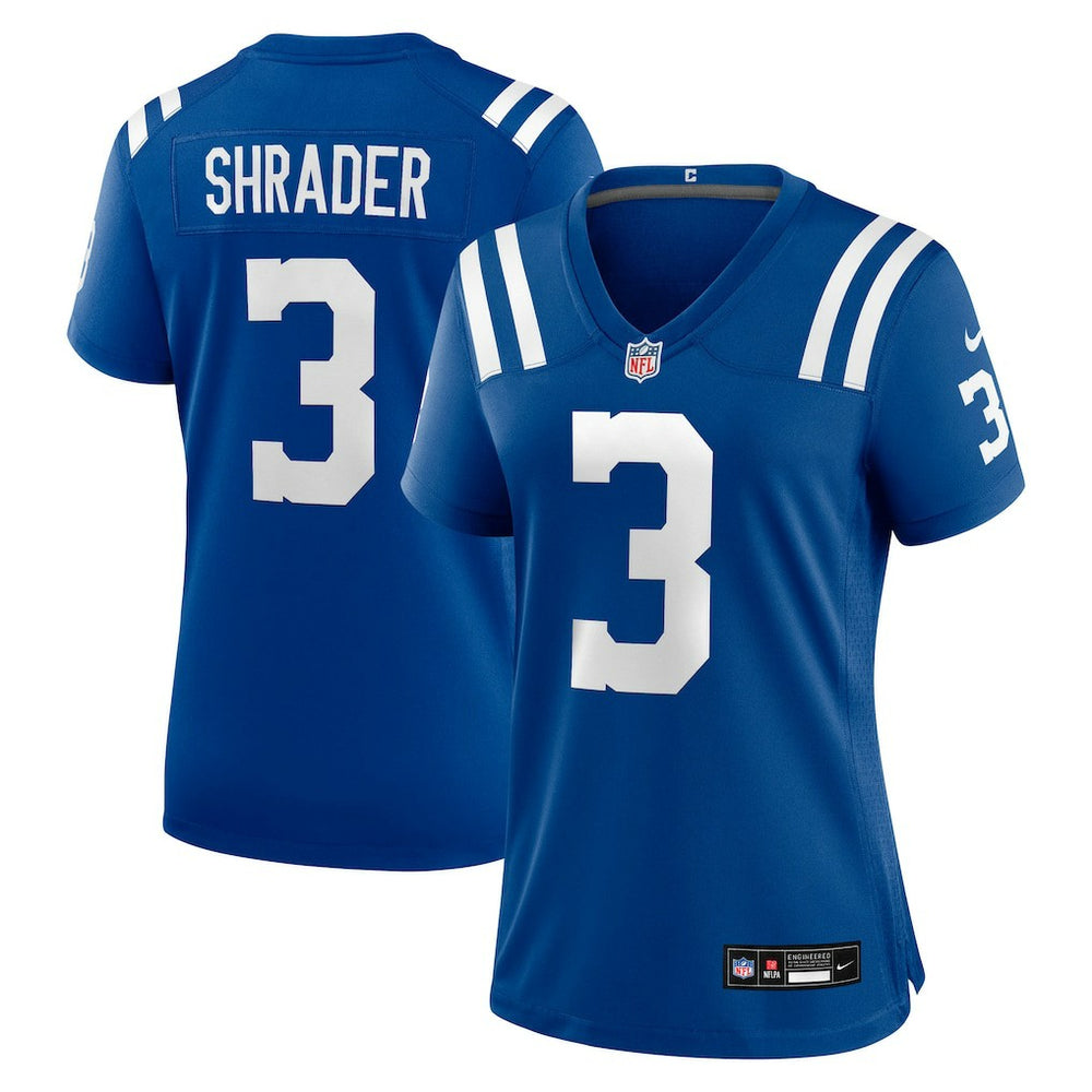 Spencer Shrader  Women's Team Game Jersey - Indianapolis Colts