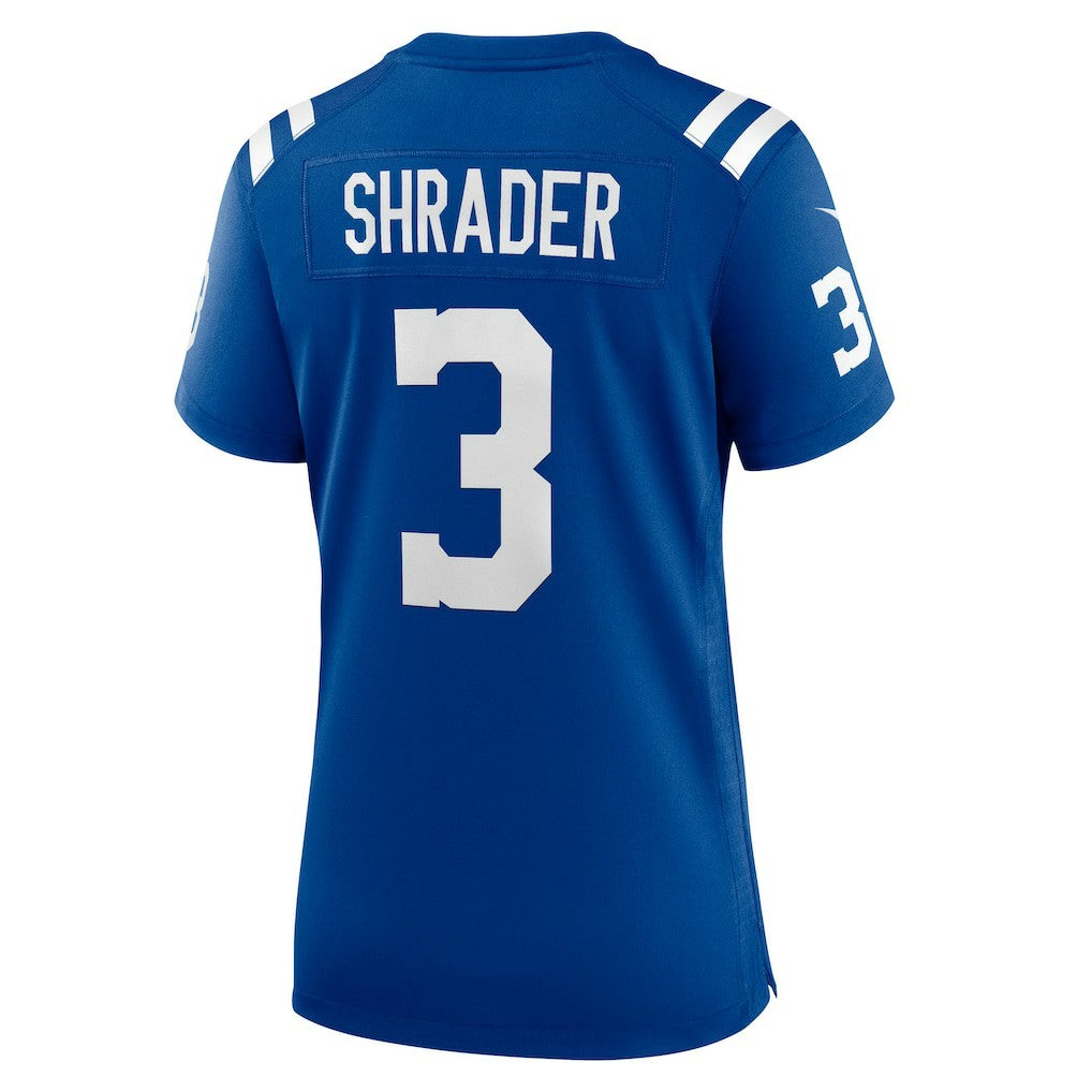 Spencer Shrader  Women's Team Game Jersey - Indianapolis Colts