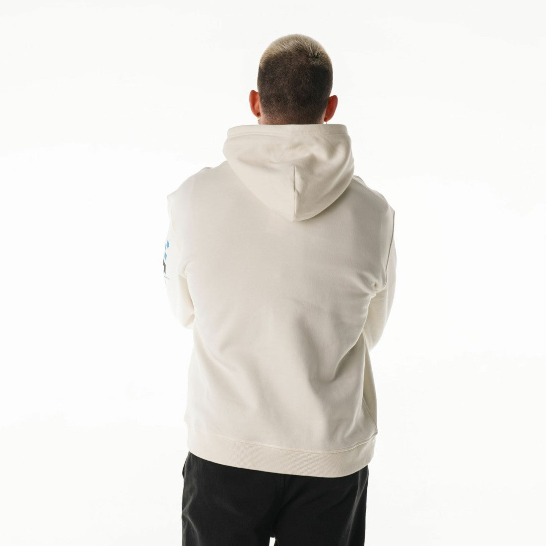 The Wild Collective Unisex Stacked Graphic Sleeve Fleece Hoodie - Detroit Lions