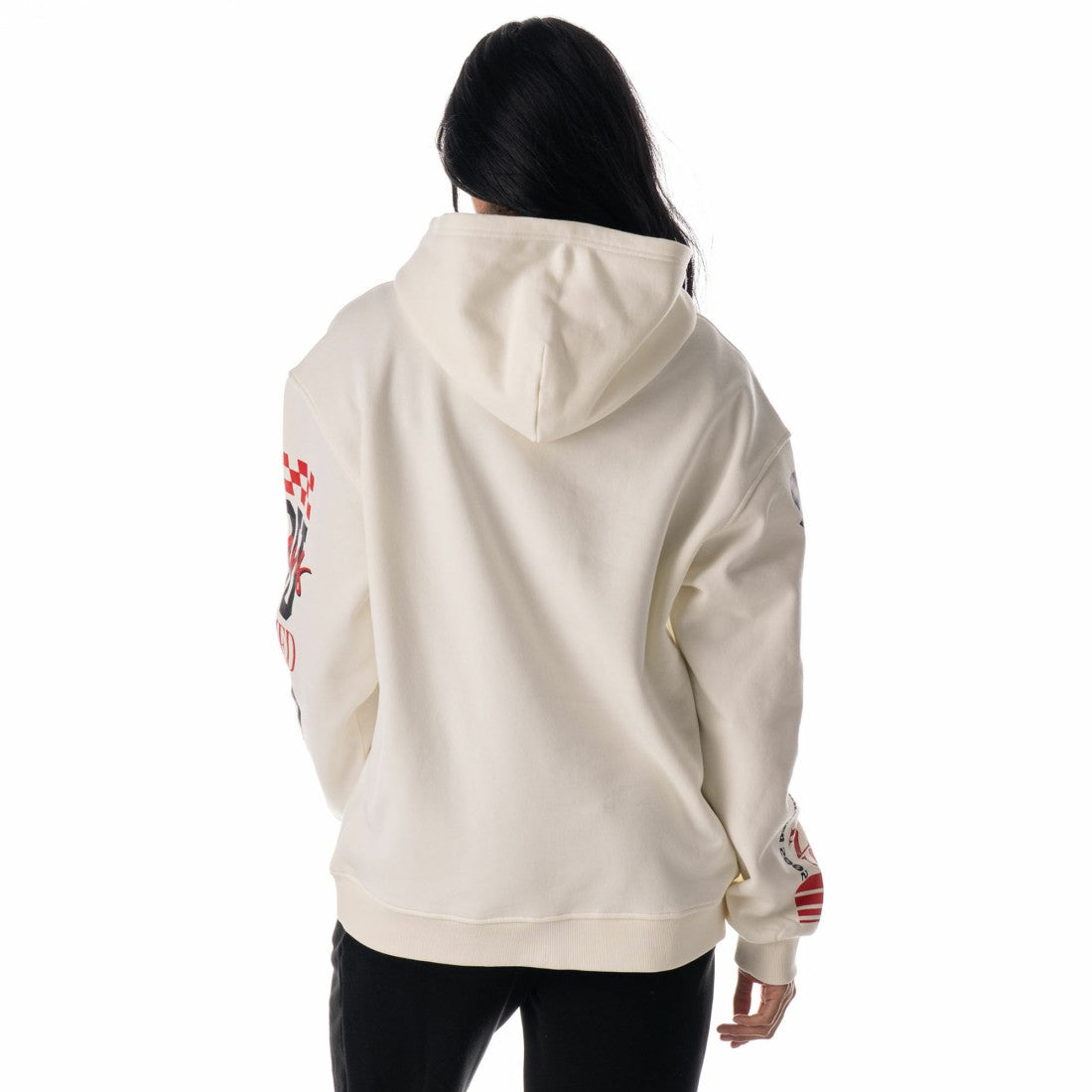 The Wild Collective Unisex Stacked Graphic Sleeve Fleece Hoodie - Houston Texans