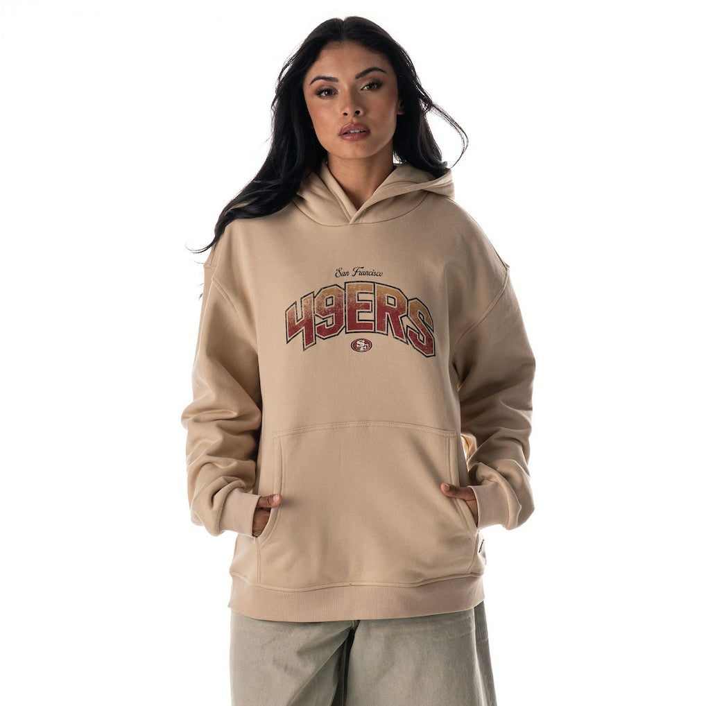 The Wild Collective Unisex Oversized Graphic Fleece Hoodie - San Francisco 49ers
