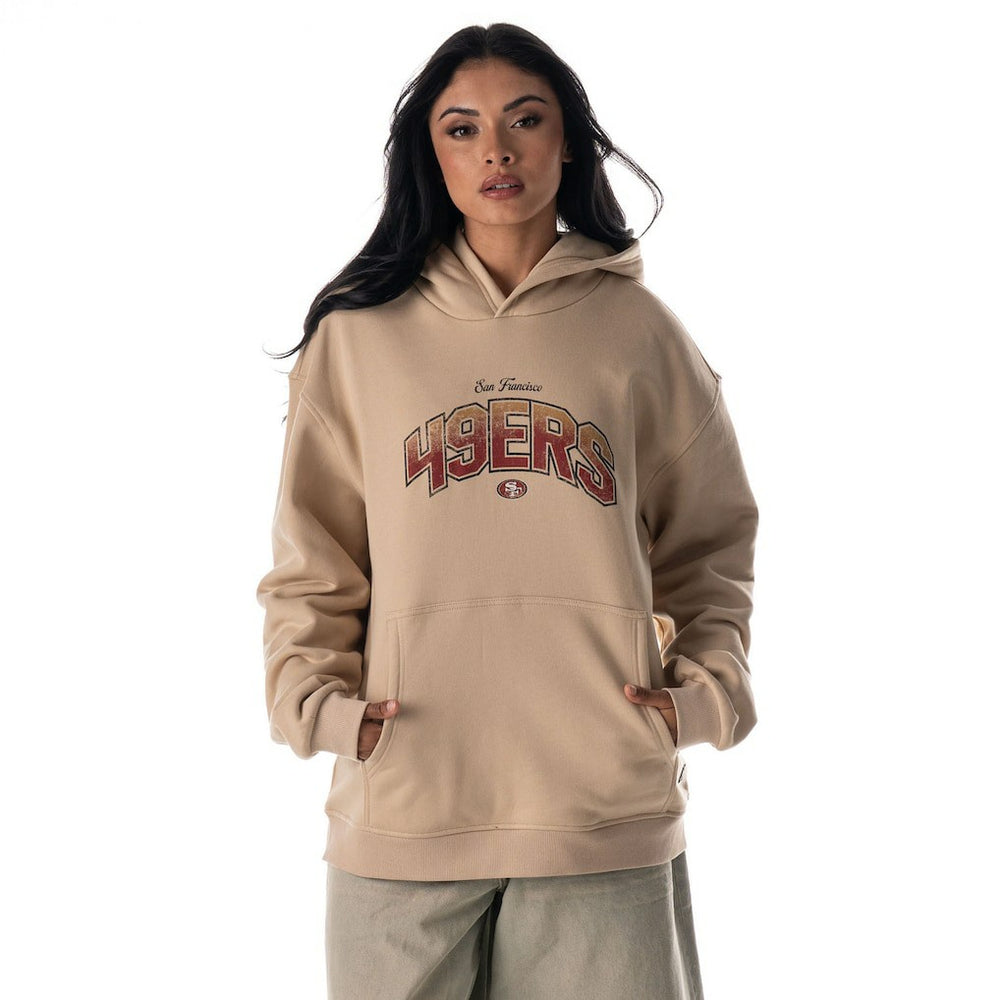 The Wild Collective Unisex Oversized Graphic Fleece Hoodie - San Francisco 49ers