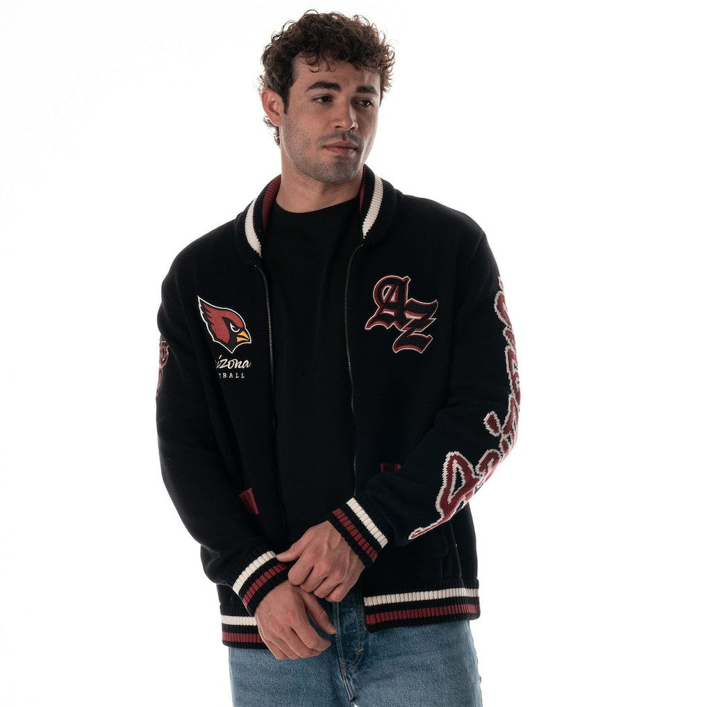 The Wild Collective Unisex Jacquard Full-Zip Sweater - Arizona Cardinals