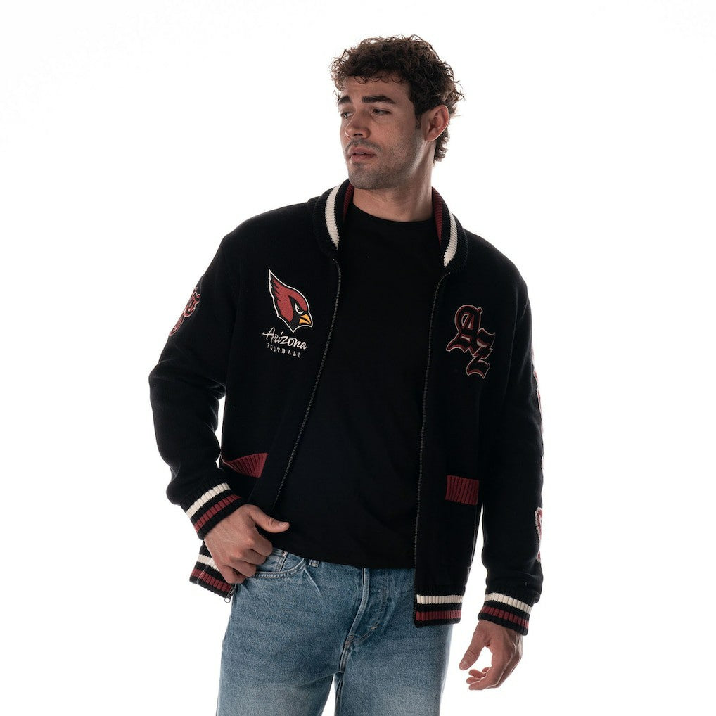 The Wild Collective Unisex Jacquard Full-Zip Sweater - Arizona Cardinals