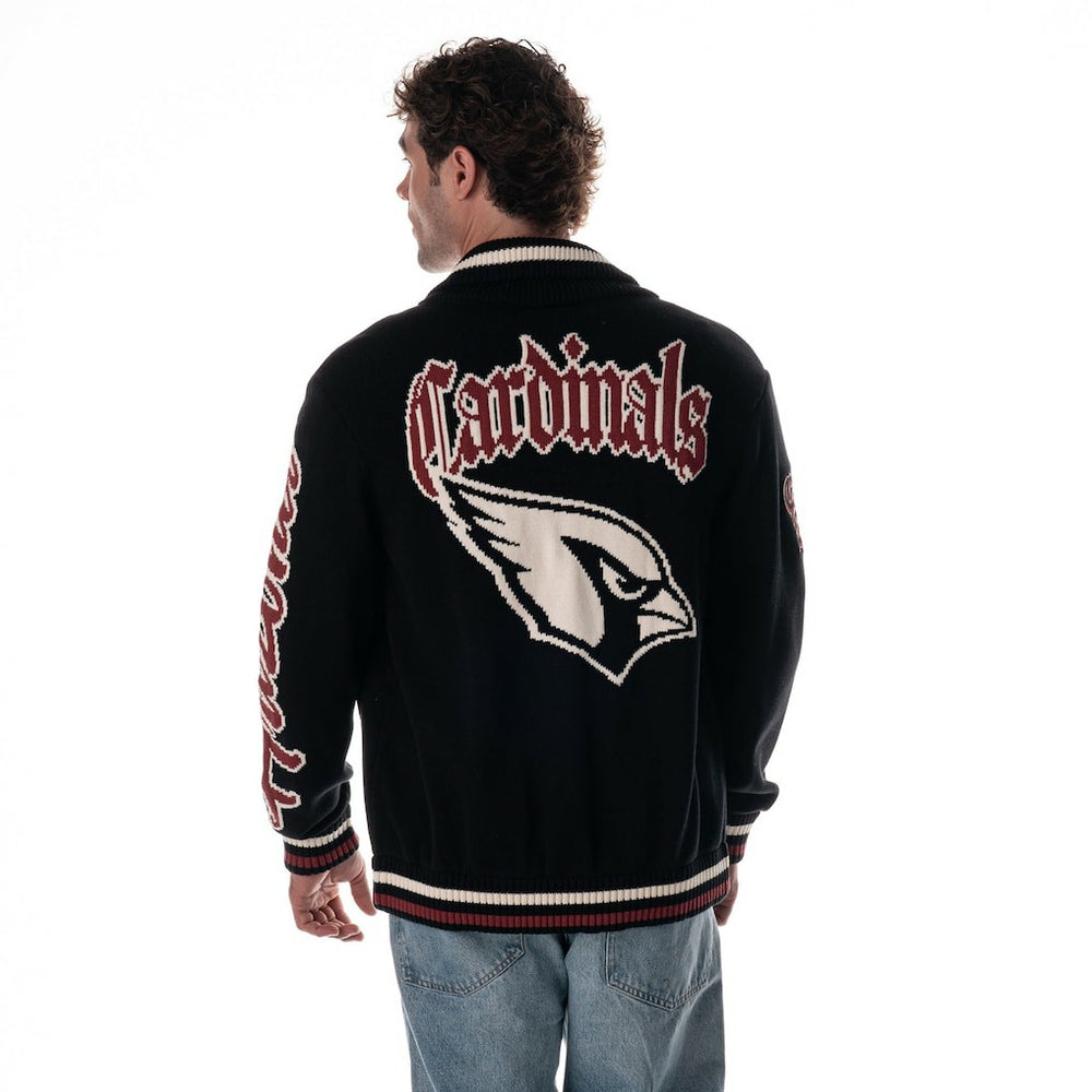 The Wild Collective Unisex Jacquard Full-Zip Sweater - Arizona Cardinals