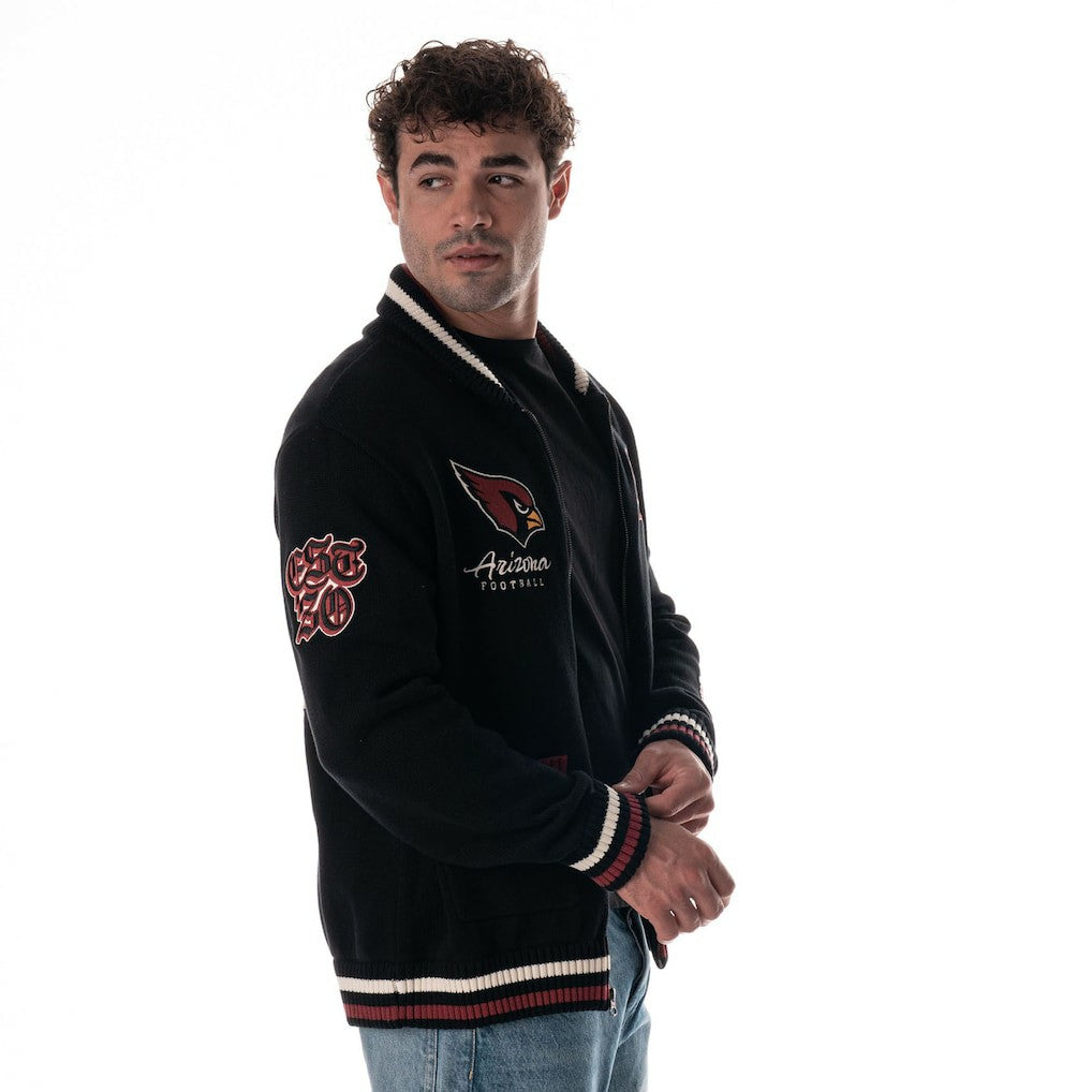The Wild Collective Unisex Jacquard Full-Zip Sweater - Arizona Cardinals