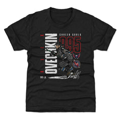 NHL Black Alexander Ovechkin Washington Capitals 500 Level Youth NHL All-Time Leading Goal Scorer Throwback T-Shirt