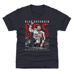 NHL Navy Alexander Ovechkin Washington Capitals 500 Level Youth NHL All-Time Leading Goal Scorer The Shot T-Shirt