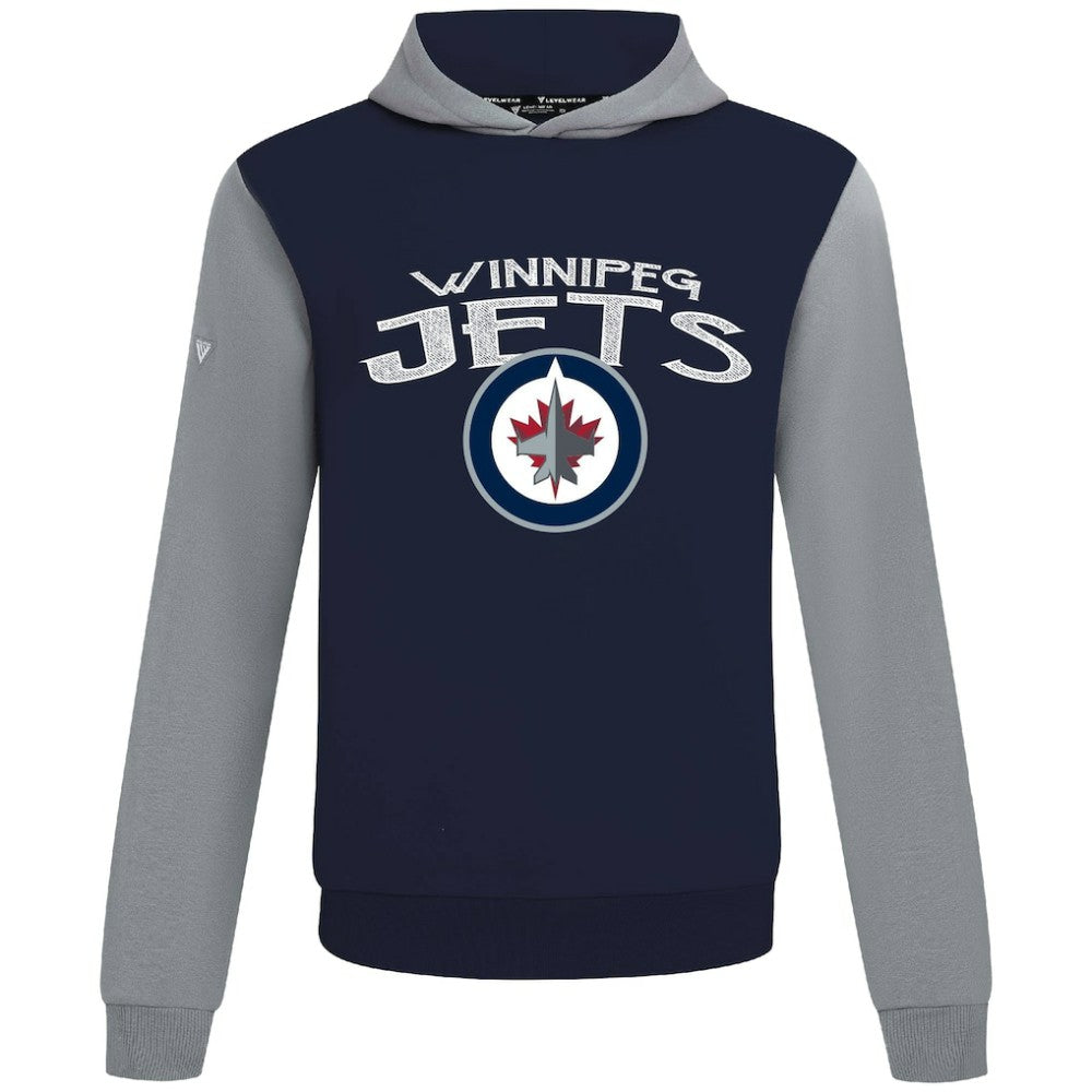 NHL Navy/Gray Winnipeg Jets Levelwear Ultimate Mission Pullover Hoodie