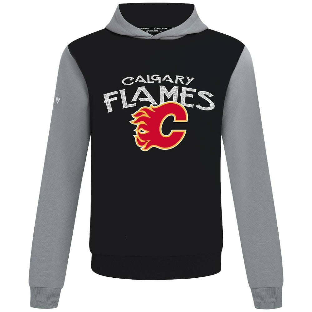 NHL Black/Gray Calgary Flames Levelwear Ultimate Mission Pullover Hoodie