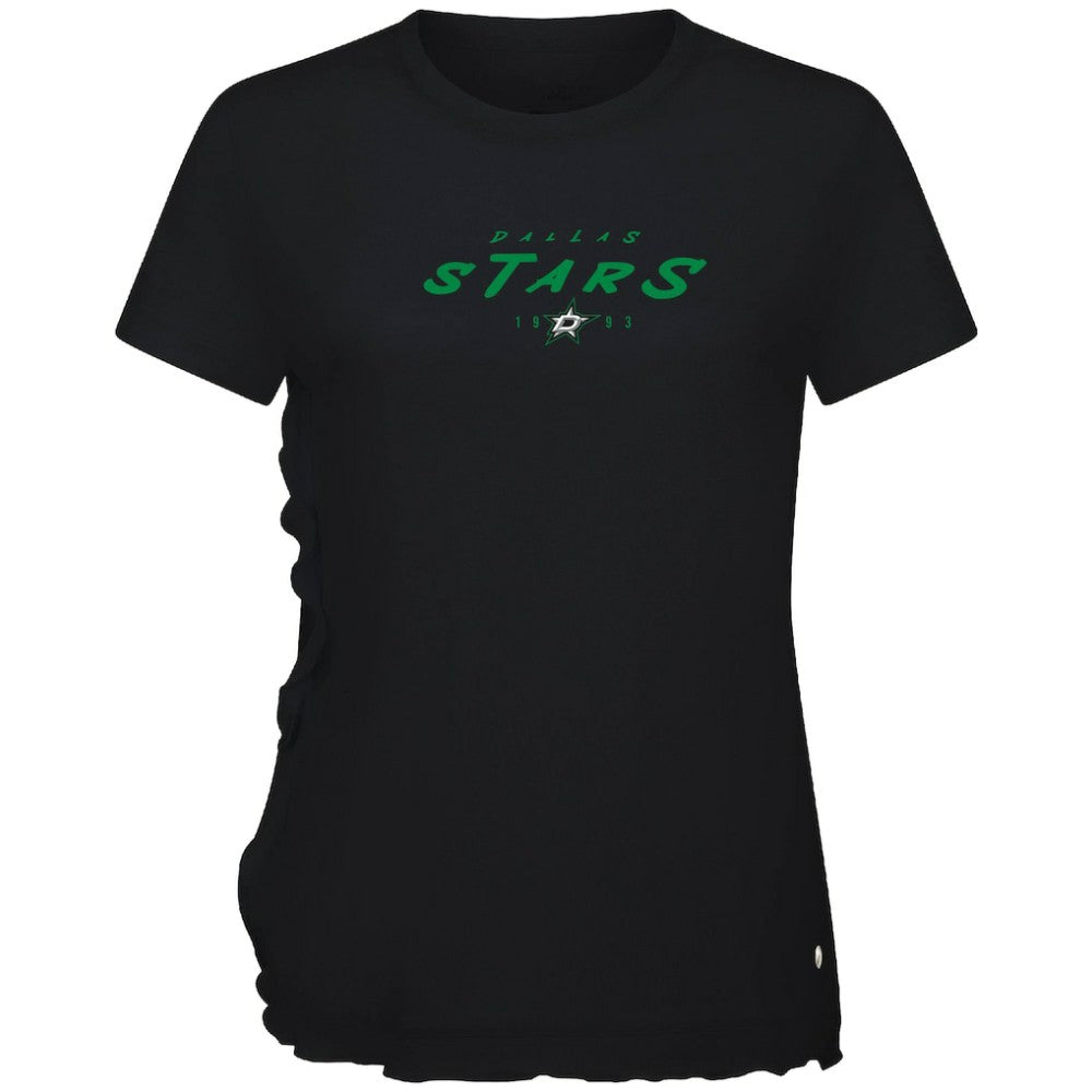 NHL Black Dallas Stars Levelwear Women's Airflow Scratched T-Shirt