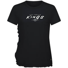 NHL Black Los Angeles Kings Levelwear Women's Airflow Scratched T-Shirt