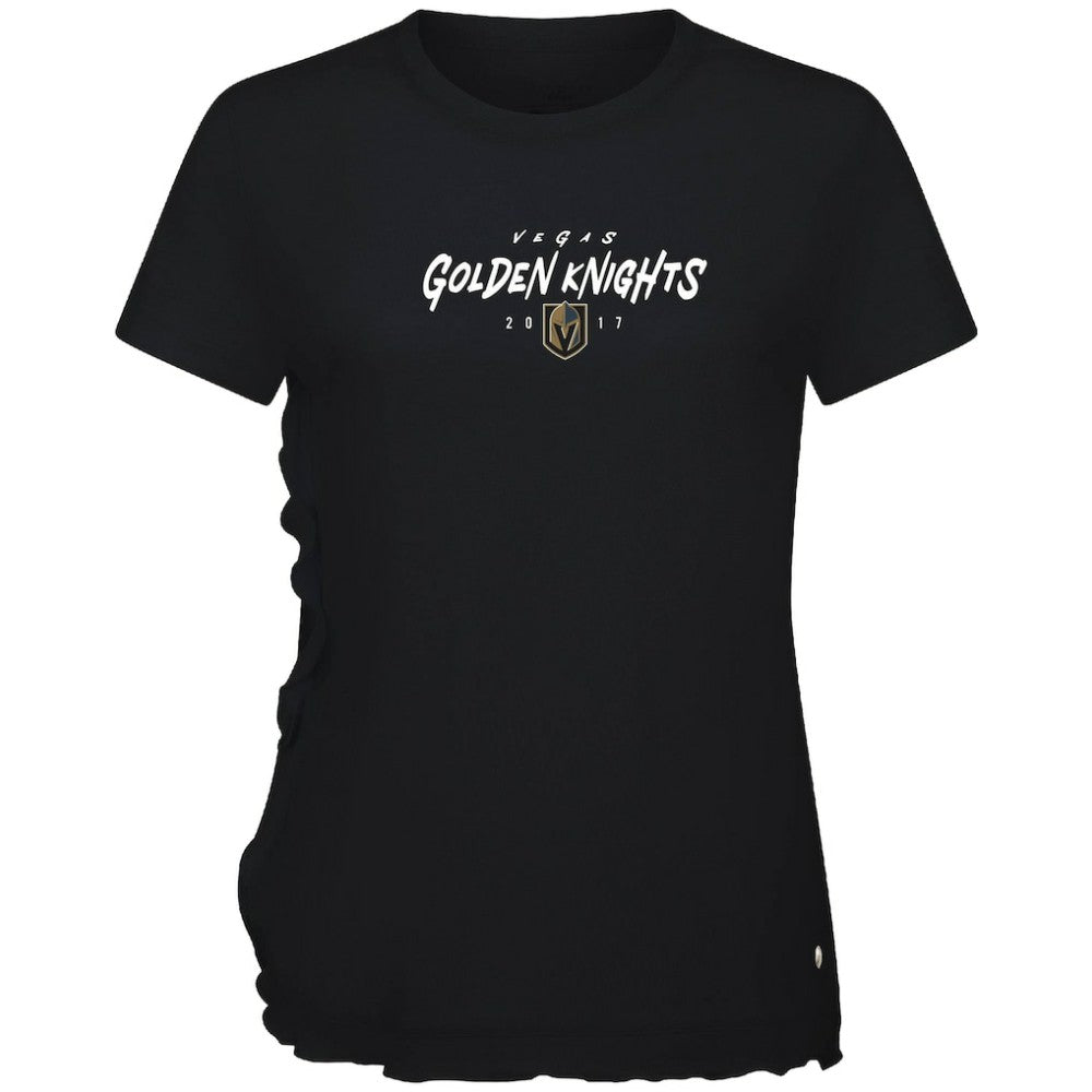 NHL Black Vegas Golden Knights Levelwear Women's Airflow Scratched T-Shirt