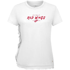NHL White Detroit Red Wings Levelwear Women's Airflow Scratched T-Shirt